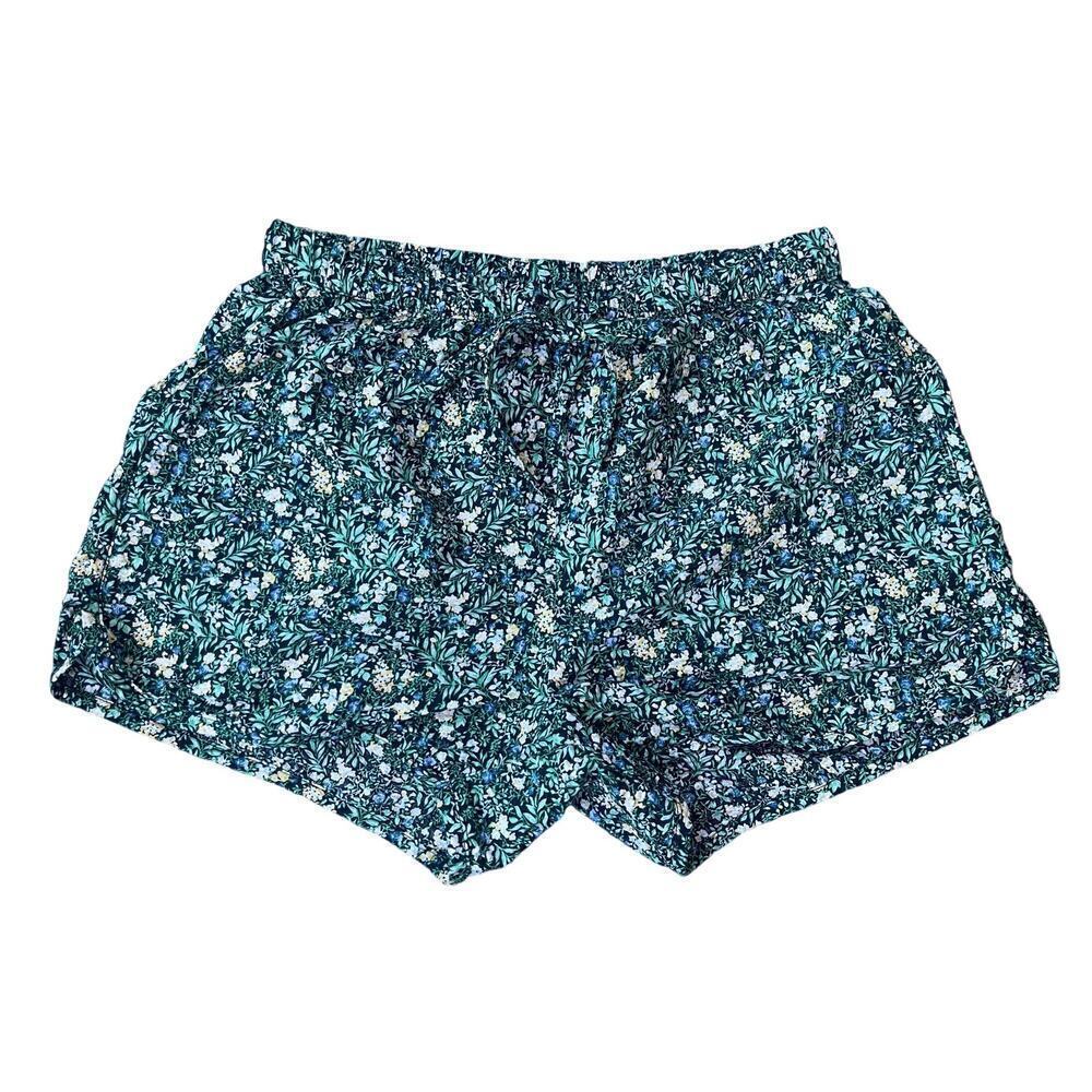 Anthropologie Sundays Floral Print Crinkle Cotton Elastic Waist Shorts - Medium - Picture 2 of 8